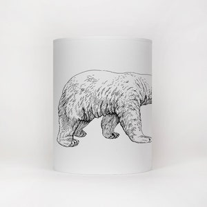 Polar bear lamp shade/ ceiling shade animal lamp shade bear lamp lighting image 6