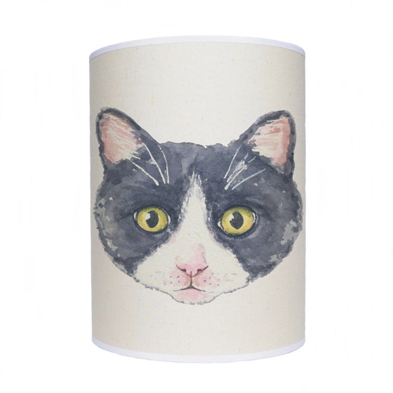Lamp Shade Ceiling Light Pendant Light Black And White Cat Etsy