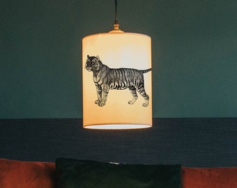 Tiger Lamp Shade: Animal Print Ceiling Light