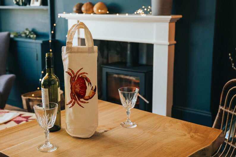 Nautical wine tote bottle bag gift bag