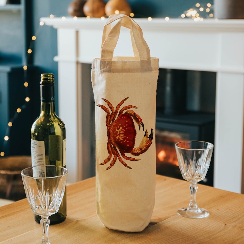 Nautical wine tote bottle bag gift bag