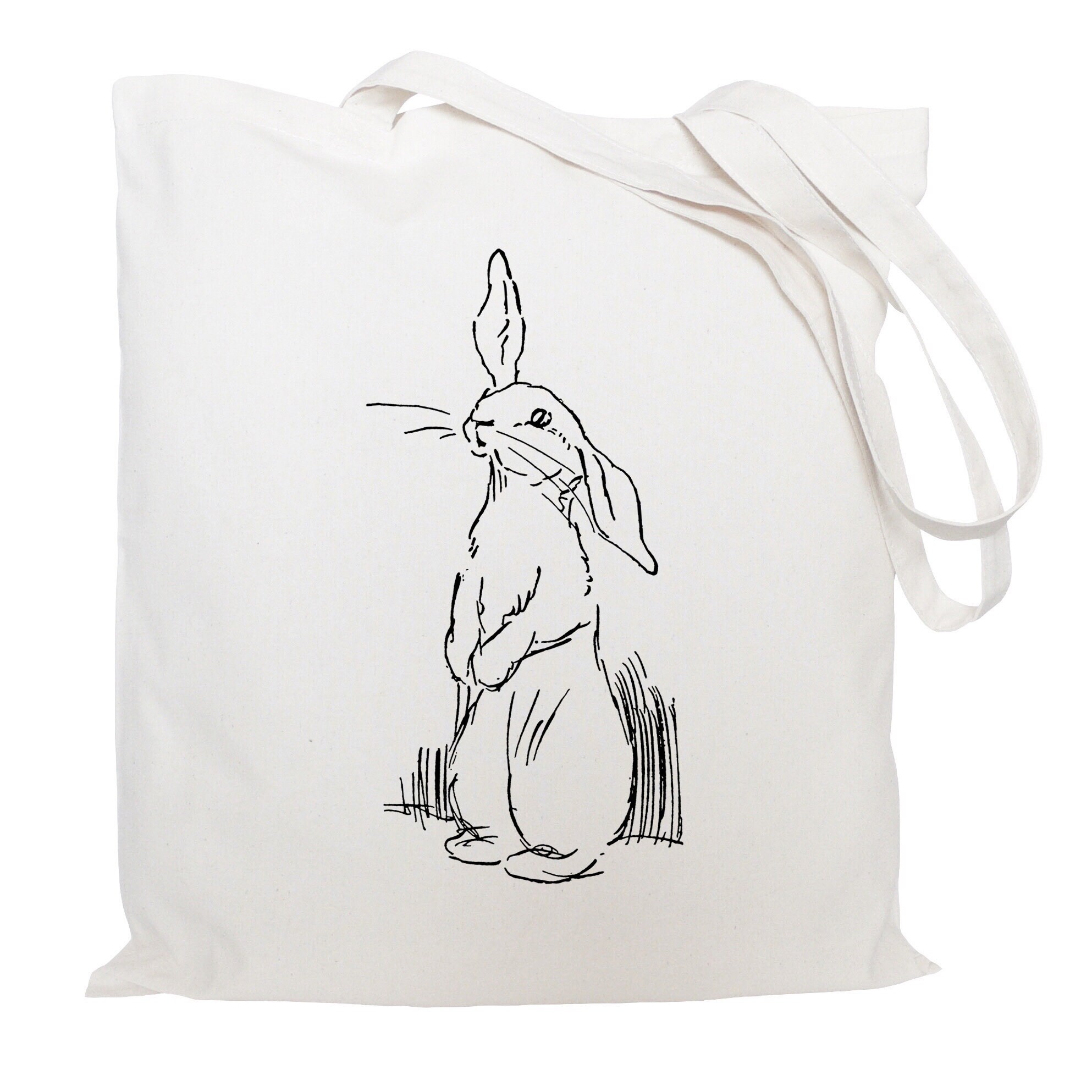 Rabbit bag tote bag reusable bag cotton bag shopping Etsy