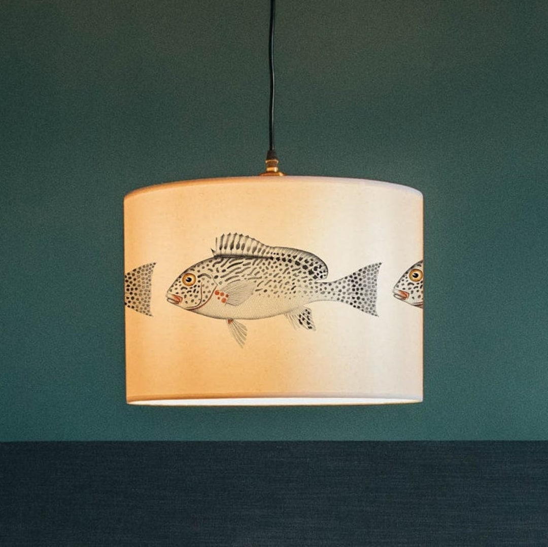 Fish Lampshade Ceiling Light Nautical Lamp Shade Sea Side