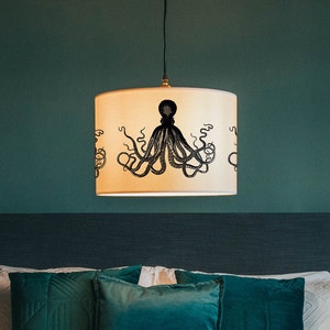Octopus Lampshade / Ceiling Pendant – Ocean Nautical Lighting Decor