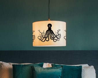 Octopus Lampshade / Ceiling Pendant – Ocean Nautical Lighting Decor