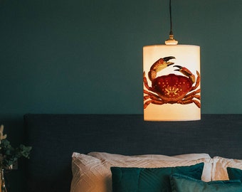 Crab lamp shade/ ceiling shade - nautical lamp shade - sea side decor - lighting