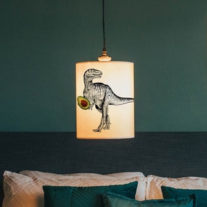 Dinosaur lamp shade/ ceiling shade - avocado lamp shade - dinosaur light - lighting