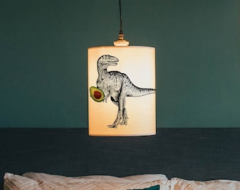 Dinosaur lamp shade/ ceiling shade - avocado lamp shade - dinosaur light - lighting