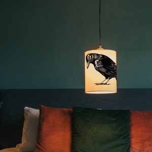 Lampenschirm &#39;Vogel&#39; - Lampenschirm &#39;Vogel&#39; - Deckenlampe - Krähe - schwarzes Vogellicht