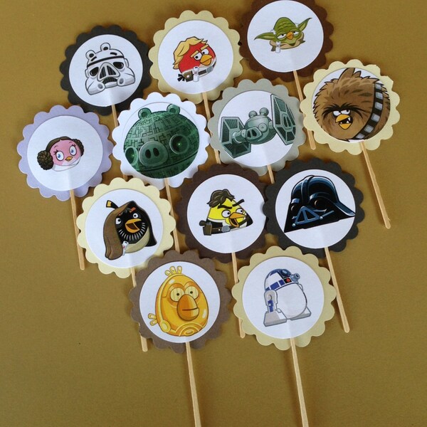 Angry Birds Star Wars Cupcake Toppers