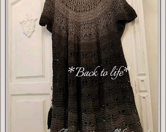 Häkelanleitung: ** Back to Life ** Rundpasse Pullover Pulli Kleid ALLE Größen S- XXL von der Schlosspartie Jever