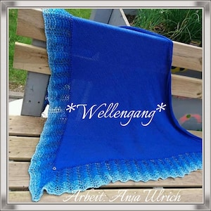 Knitting instructions WELLENGANG triangular scarf stole shoulder scarf knitting