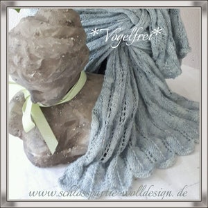 Knitting instructions VOGELFREI Lace pattern knitting stole scarf