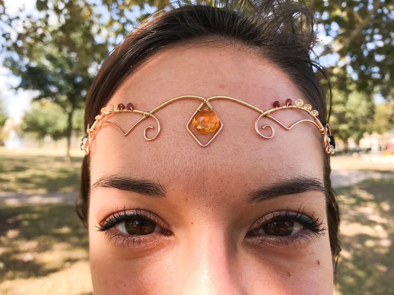 January Birthstone 14k Rose Gold Filled and 14k Gold Filled Crown Wearable Art Tiara November Birthstone Wire Wrapped Crown Woven Wire