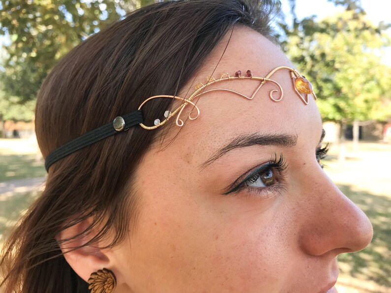 January Birthstone 14k Rose Gold Filled and 14k Gold Filled Crown Wearable Art Tiara November Birthstone Wire Wrapped Crown Woven Wire