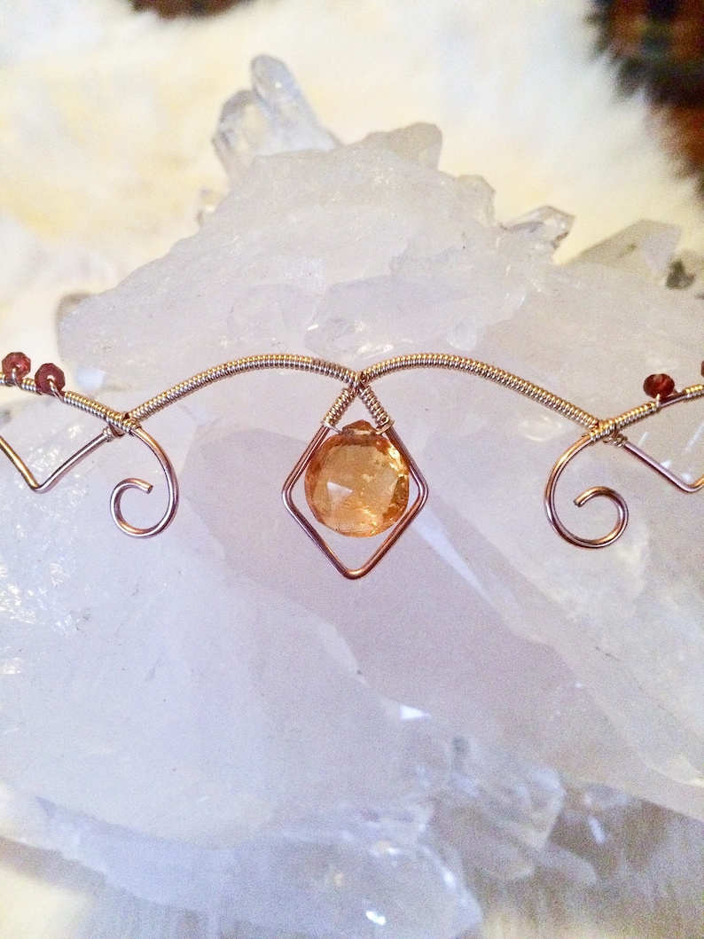 January Birthstone 14k Rose Gold Filled and 14k Gold Filled Crown Wearable Art Tiara November Birthstone Wire Wrapped Crown Woven Wire