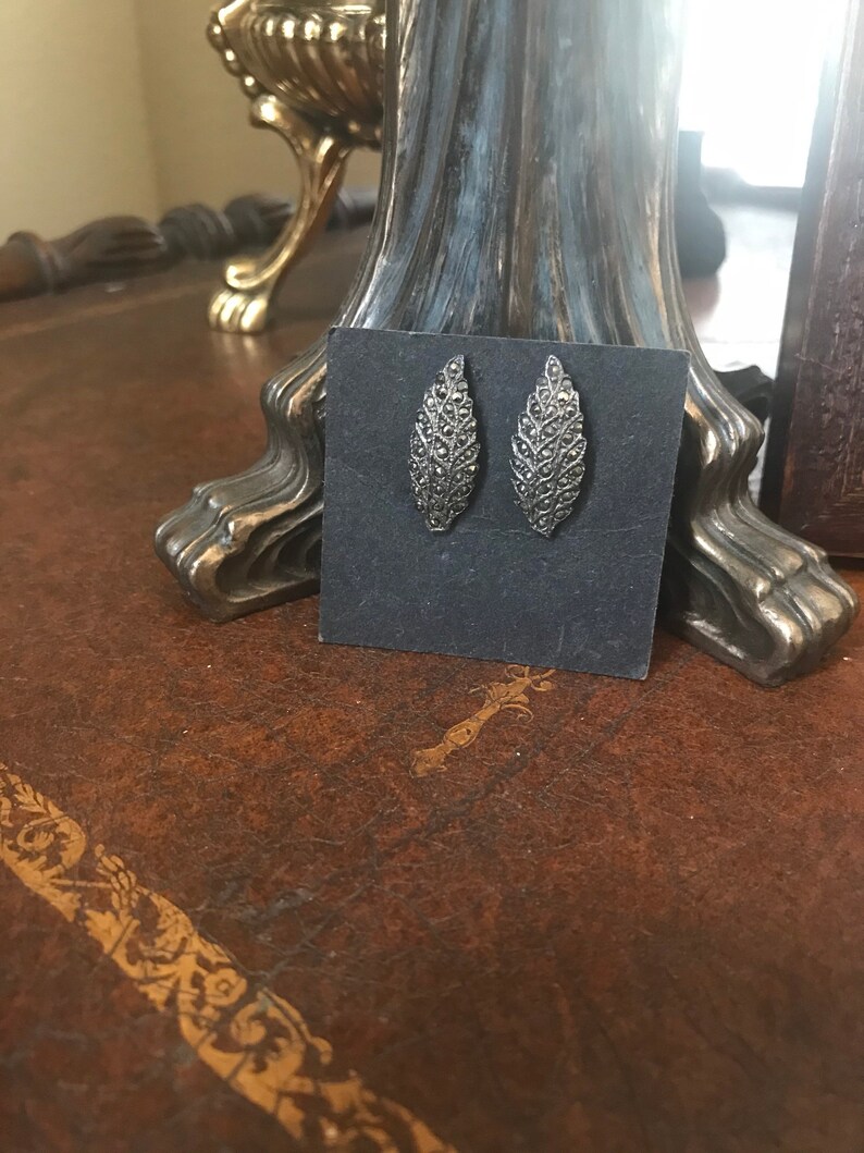 Sterling Silver Marcasite Post Earrings