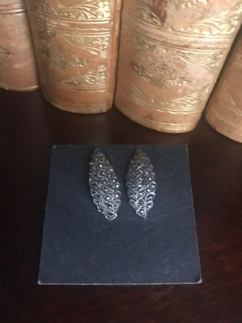 Sterling Silver Marcasite Post Earrings