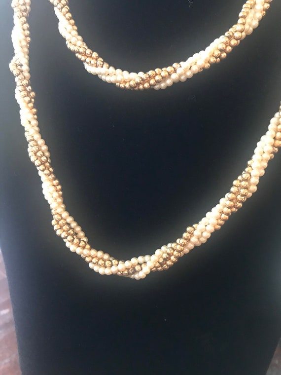 Vintage Marvella Faux Pearl Multi Strand Necklaces - image 6