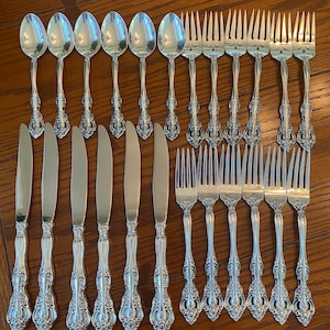 1970’s Michelangelo Oneida Sterling Silver Teaspoon Fork Knife BY THE PIECE Mint Never Used