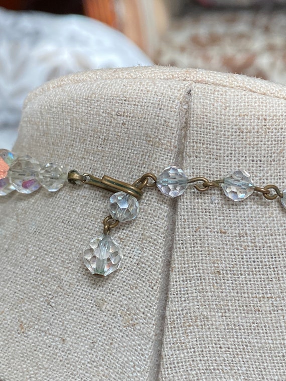 Vintage Aurora Borealis Crystal Choker Necklace 1… - image 2