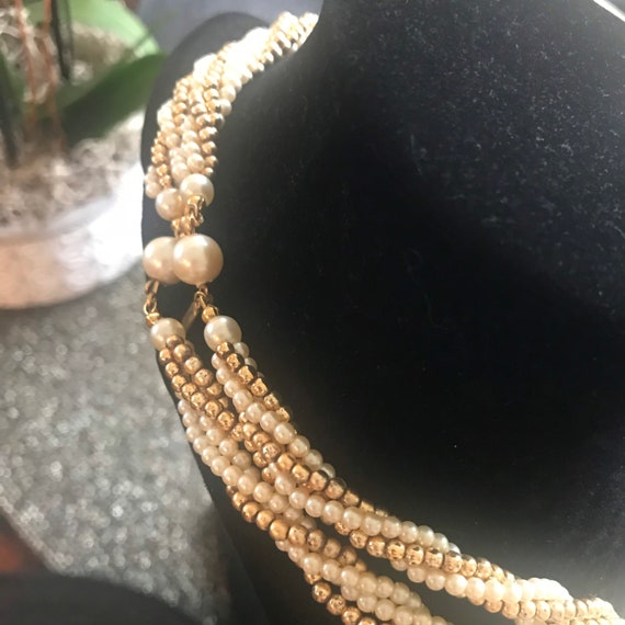 Vintage Marvella Faux Pearl Multi Strand Necklaces - image 5