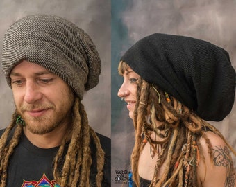 Extra Large Baggy Kashmir Wool WOOLEN Beanie Hat Three Sizes Hippy Warm Handmade Fairtrade Ethically Sourced Psytrance festival Clothing