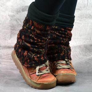 Fleece Lined Leg Warmers: Bohemian Vegan Wool Festival Style