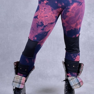 TIE DYE LEGGINGS Pixie Hippy Psytrance Festival Goa Party Forest Wear Original Unique Fairtrade made in house by Wobble and Squeak