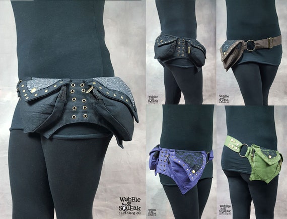 PIXIE POCKET BELT Double Hippy Psytrance Bum Bag Money Belt Travel