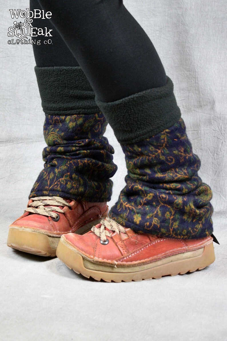 WOOLEN LEG WARMERS Fleece Lined Hippy Pixie Festival Psytrance Etsy