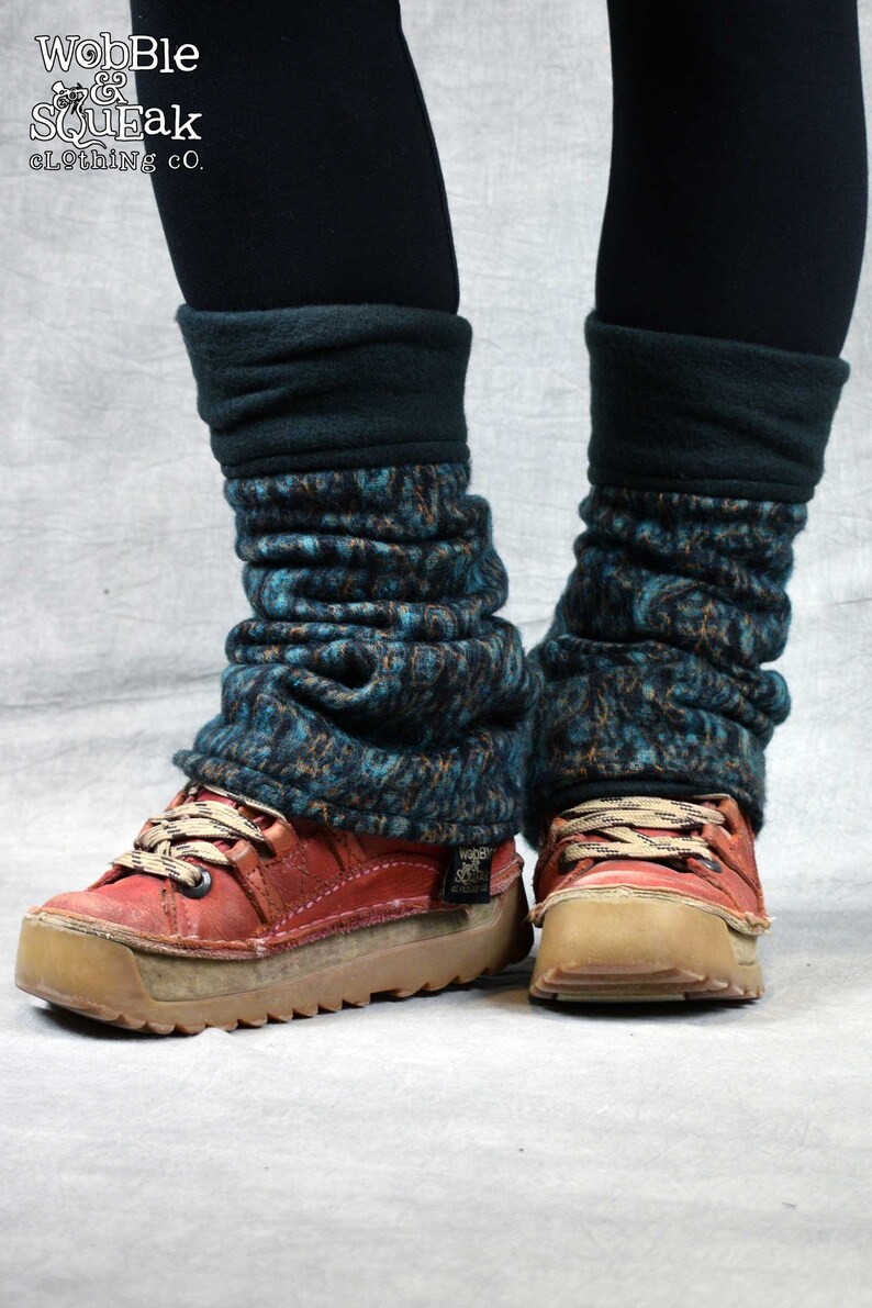 WOOLEN LEG WARMERS Fleece Lined Hippy Pixie Festival Psytrance Etsy