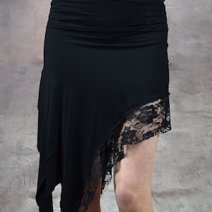 COTTON LYCRA SKIRT Lace Pixie Cosplay Hippy Boho Steampunk Psytrance Festival Party