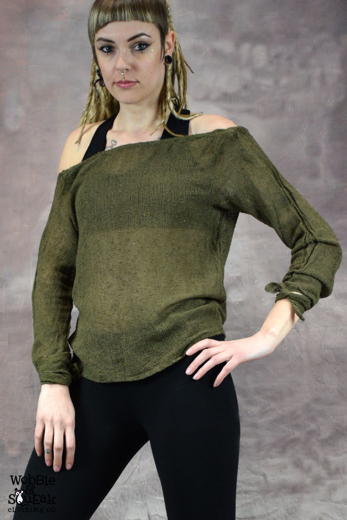 OFF THE SHOULDER JUMPER Pixie Hippy Psytrance Festival Party Boho