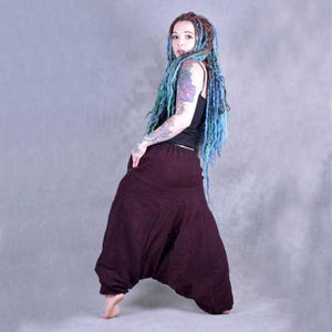 FLEECE gefütterte Harems Unisex Wolle Fair Trade Kashmir Ali Baba Hose Psytrance Festival Hippy warm Harem Acryl Fleece gemütlich Winter