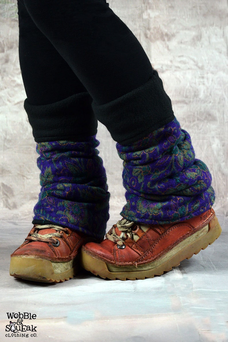 WOOLEN LEG WARMERS Fleece Lined Hippy Pixie Festival Psytrance Etsy