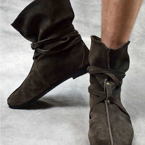 LARP LAARZEN VOOR HEREN Cosplay Veterstrikken Bos Podium Piraat Robin Hood Leer Onafhankelijke bron Kleine batch Hand Made