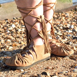 TASSEL SANDALS Pixie Beach Cosplay LARP Tribal Hippy Pixie Psytrance Festival Comfortable Summer Leather Footwear Hand Made Eco Fashion