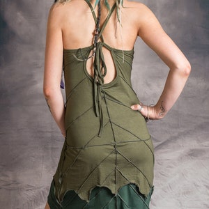 LEAF DRESS Pixie Hippy Layered Psytrance Festival Glastonbury Fairtrade zdjęcie 2