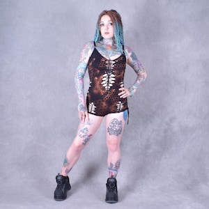 Body géométrie sacrée tissé à la main tenue de festival imprimé mandala Rave Wear