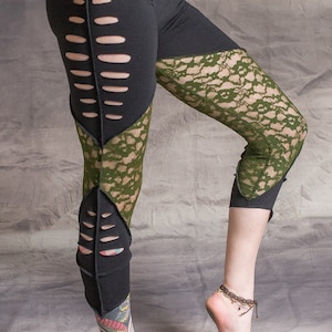 PIXIE LEGGINGS Hippy Psytrance Festival Goa Party Forest Wear One Size: Regular
