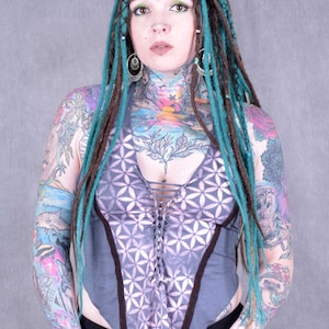 FLOWER of LIFE TOP Goa Tribal Pixie Psytrance Festival Boho Hippy Strappy