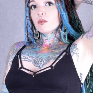 RING YOGA BRA Hippy Psytrance Festival Party Rave Fair Trade Ethically Sourced  Eco Fashion