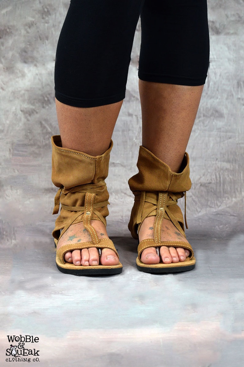 PIXIE Sandals LARP Slouch Cosplay Tribal Hippy Psytrance Festival Ethical Hand Made Beach Eco Fashion image 7