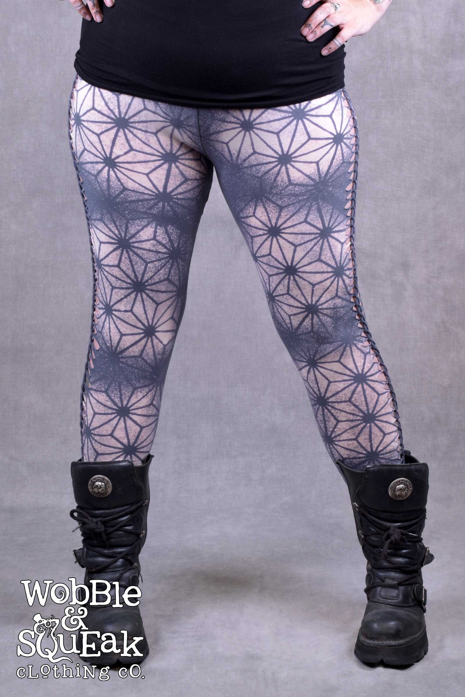 WEAVE LEGGINGS Heilige Geometrie Geo-Flame Psytrance Pixie