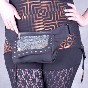 PIXIE POCKET BELT Single Hippy Psytrance Money Belt Bolsa de cintura Carteira de viagem Bolsa Fanny Pack