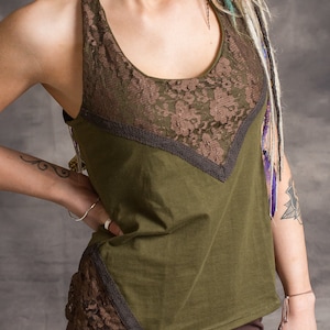 PIXIE CROSS BACK Top Hippy Psytrance Party Rave Festival Goa Fair Trade Eco Fashion