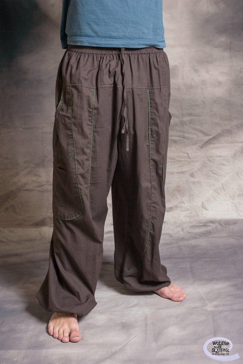 MENS HIPPY TROUSERS Baggy Cotton Psytrance Festival Party Goa Etsy
