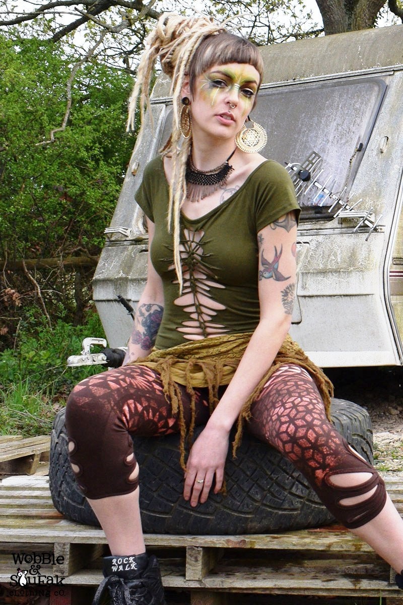 Gonna PALAWAN Corta Con Frange Più Applicazioni Strass Vita - Foto 8