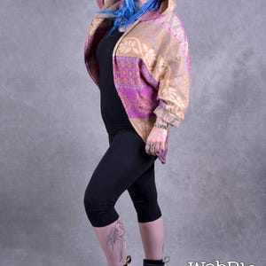 Hooded Festival Cardigan: Vegan Wool Blend, Boho Hippie Cape